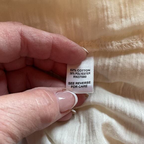 Cato Bone Crochet Tiered Scallop Scoop Neck Tank L - Picture 7 of 9